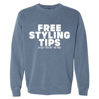 Joeyy On The Radar Wearing Free Styling Tips Garment-Dyed Sweatshirt