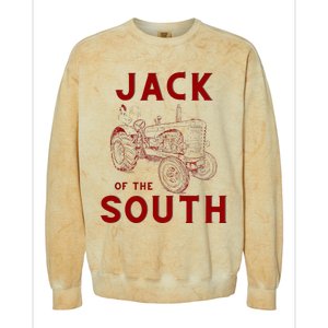 Jack Of The South Chicken On Red Tractor Farm Life Colorblast Crewneck Sweatshirt