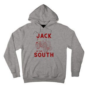 Jack Of The South Chicken On Red Tractor Farm Life Tall Hoodie