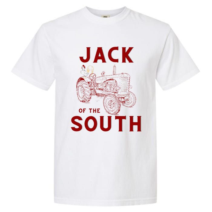 Jack Of The South Chicken On Red Tractor Farm Life Garment-Dyed Heavyweight T-Shirt