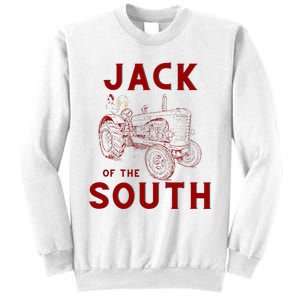 Jack Of The South Chicken On Red Tractor Farm Life Sweatshirt