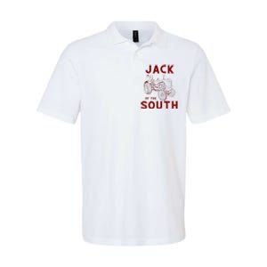 Jack Of The South Chicken On Red Tractor Farm Life Softstyle Adult Sport Polo