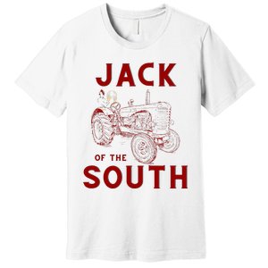 Jack Of The South Chicken On Red Tractor Farm Life Premium T-Shirt