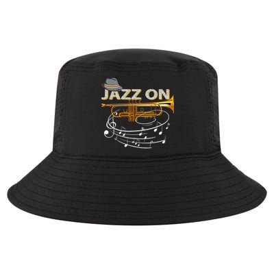 Jazz On Trumpet Player Blues Music Lovers Jazz Band Cool Comfort Performance Bucket Hat