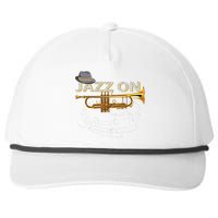 Jazz On Trumpet Player Blues Music Lovers Jazz Band Snapback Five-Panel Rope Hat