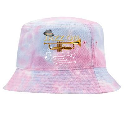 Jazz On Trumpet Player Blues Music Lovers Jazz Band Tie-Dyed Bucket Hat