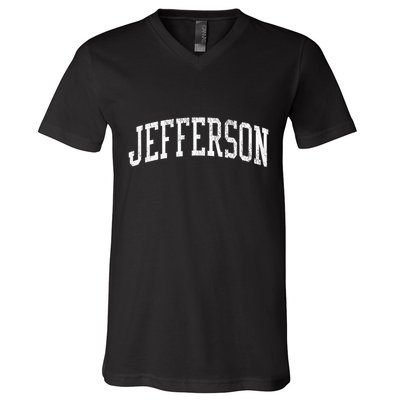 Jefferson Oh Vintage Athletic Sports V-Neck T-Shirt