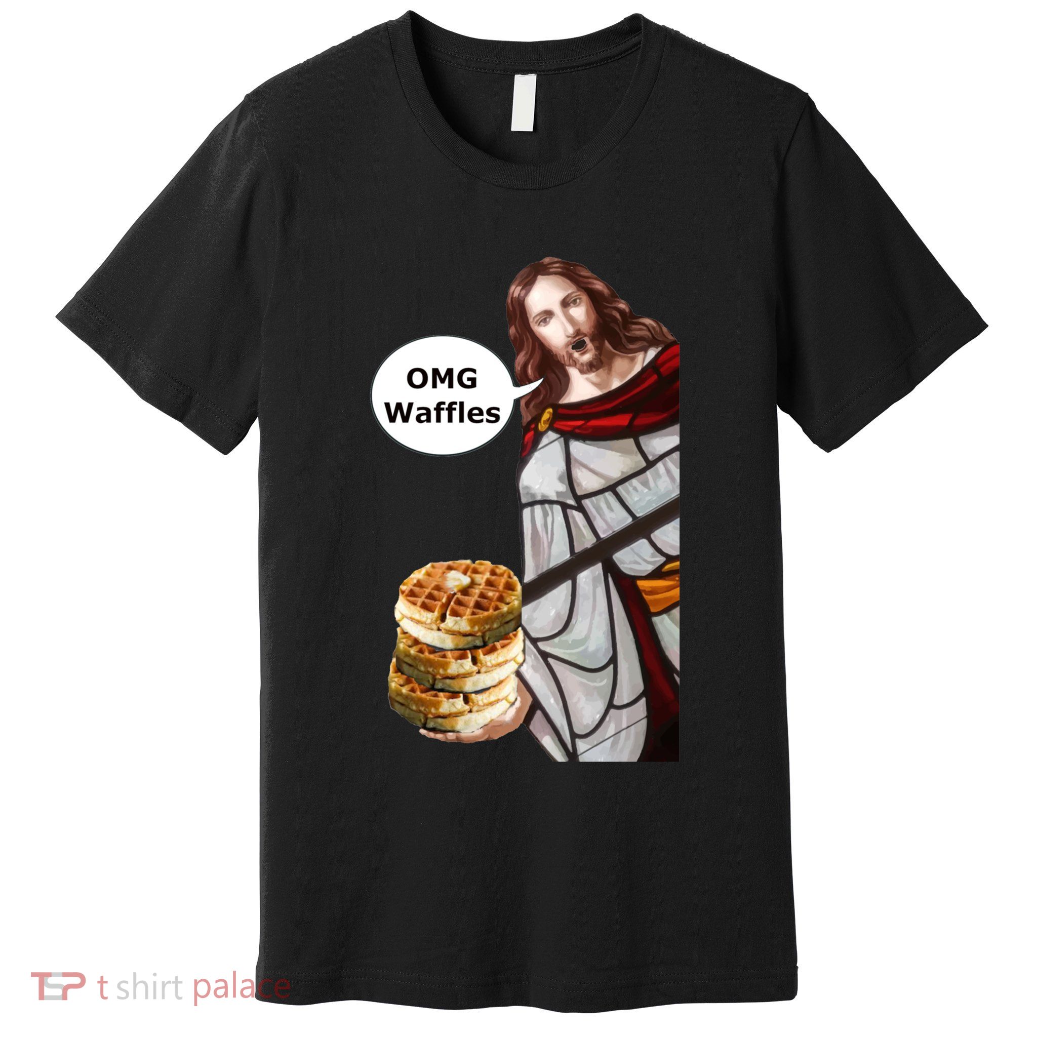 Jesus Omg Waffles Premium T-Shirt