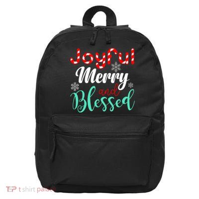 Joyful Merry And Blessed 16 in Basic Backpack