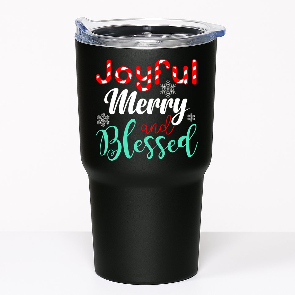 Joyful Merry And Blessed Tumbler