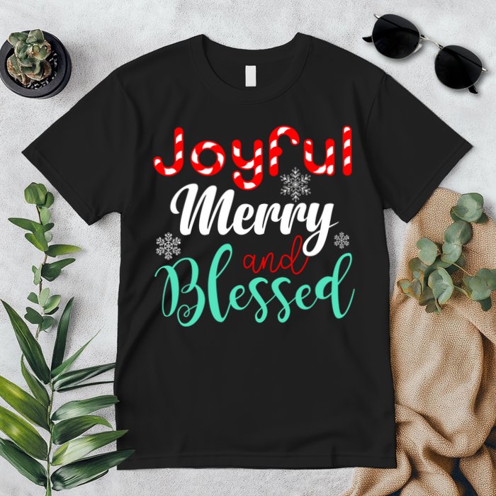 Joyful Merry And Blessed Premium T-Shirt