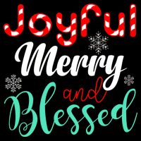Joyful Merry And Blessed Premium T-Shirt