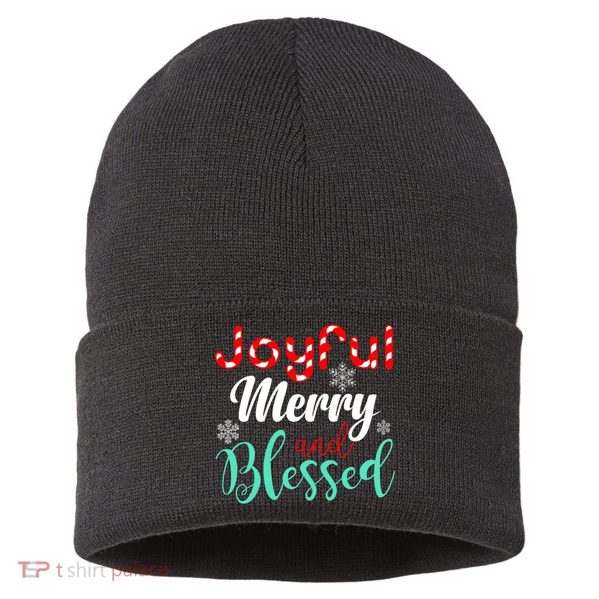 Joyful Merry And Blessed Sustainable Knit Beanie