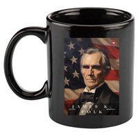 James Polk 11th President Of The United States Portrait 11oz C Handle Ceramic Mug