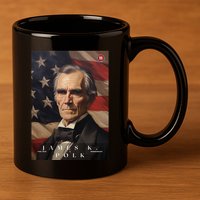 James Polk 11th President Of The United States Portrait 11oz C Handle Ceramic Mug