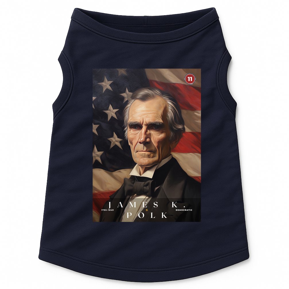 James Polk 11th President Of The United States Portrait Doggie Tank