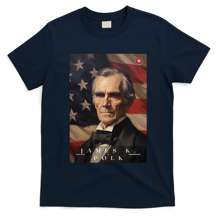 James Polk 11th President Of The United States Portrait T-Shirt