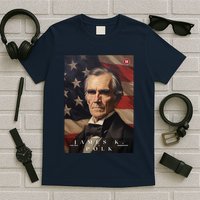 James Polk 11th President Of The United States Portrait T-Shirt