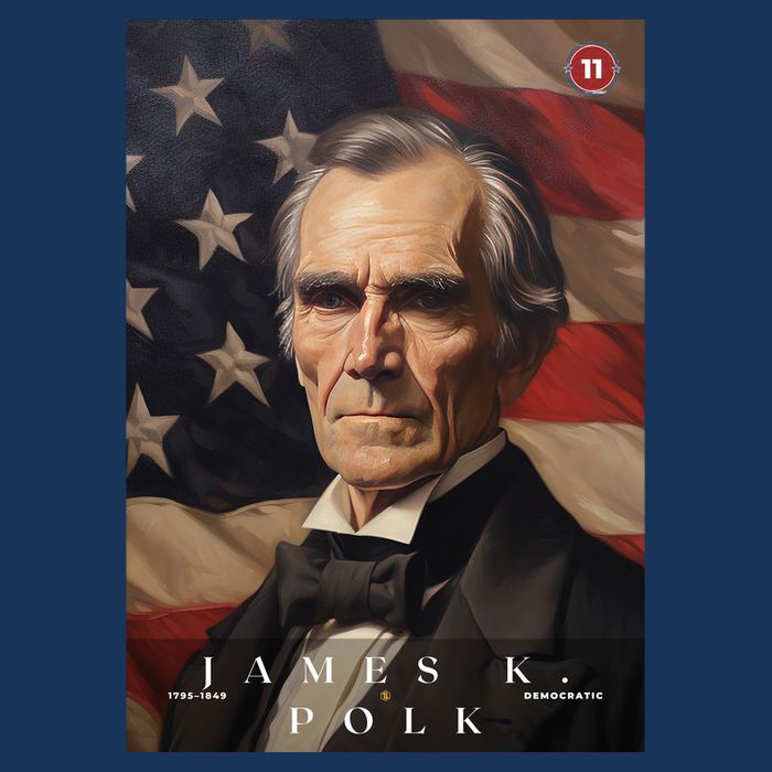 James Polk 11th President Of The United States Portrait T-Shirt