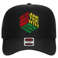 Juneteenth Pride African American Wo High Crown Mesh Back Trucker Hat