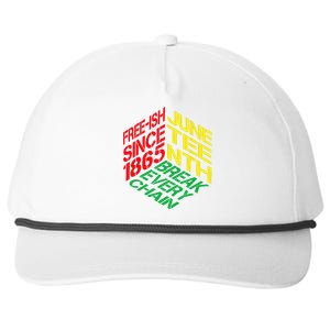 Juneteenth Pride African American Wo Snapback Five-Panel Rope Hat