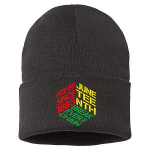 Juneteenth Pride African American Wo Sustainable Knit Beanie