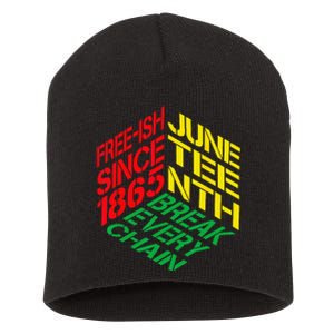 Juneteenth Pride African American Wo Short Acrylic Beanie