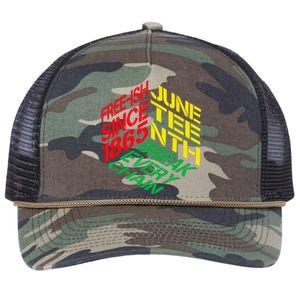 Juneteenth Pride African American Wo Retro Rope Trucker Hat Cap