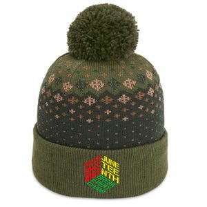 Juneteenth Pride African American Wo The Baniff Cuffed Pom Beanie