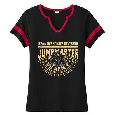 Jumpmaster Paratrooper Airborne 82nd Airborne Division Gear Ladies Halftime Notch Neck Tee