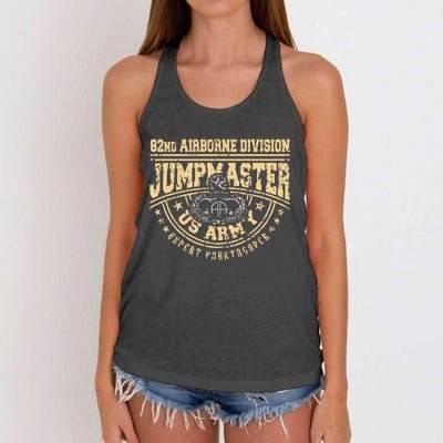 Jumpmaster Paratrooper Airborne 82nd Airborne Division Gear Women's Knotted Racerback Tank