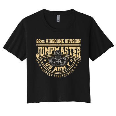 Jumpmaster Paratrooper Airborne 82nd Airborne Division Gear Women's Crop Top Tee