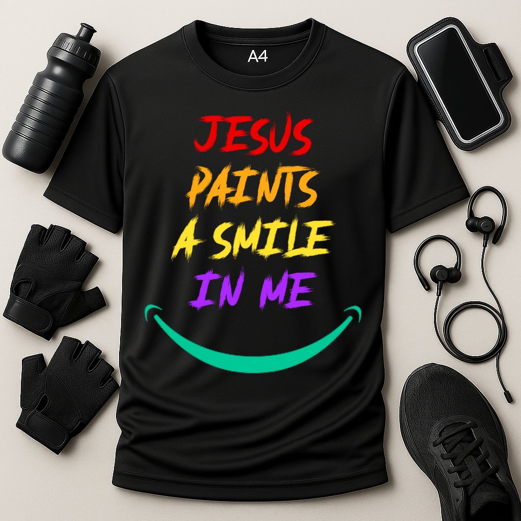 Jesus Paints A Smile In Me Performance Shirt