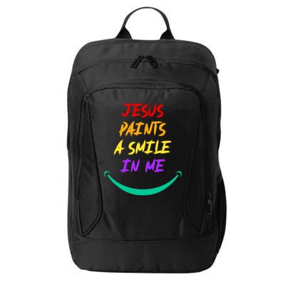 Jesus Paints A Smile In Me City Backpack