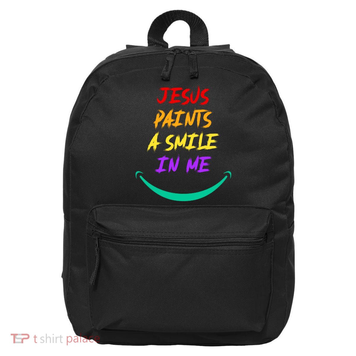 Jesus Paints A Smile In Me 16 in Basic Backpack