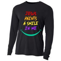 Jesus Paints A Smile In Me Cooling Performance Long Sleeve Crew