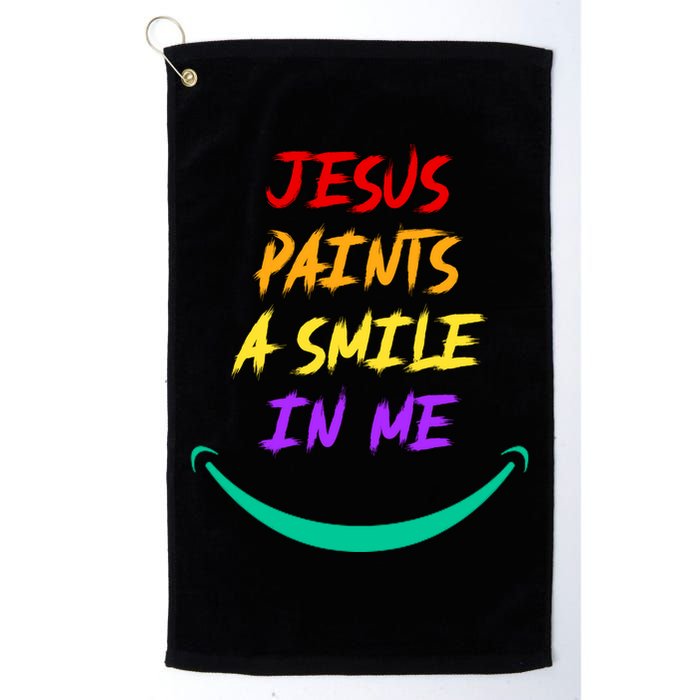 Jesus Paints A Smile In Me Golf Towel