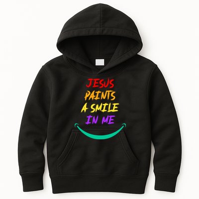 Jesus Paints A Smile In Me Kids Hoodie