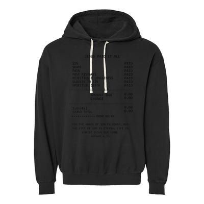 Jesus Paid-It All Christianity Christian Bible Garment-Dyed Fleece Hoodie