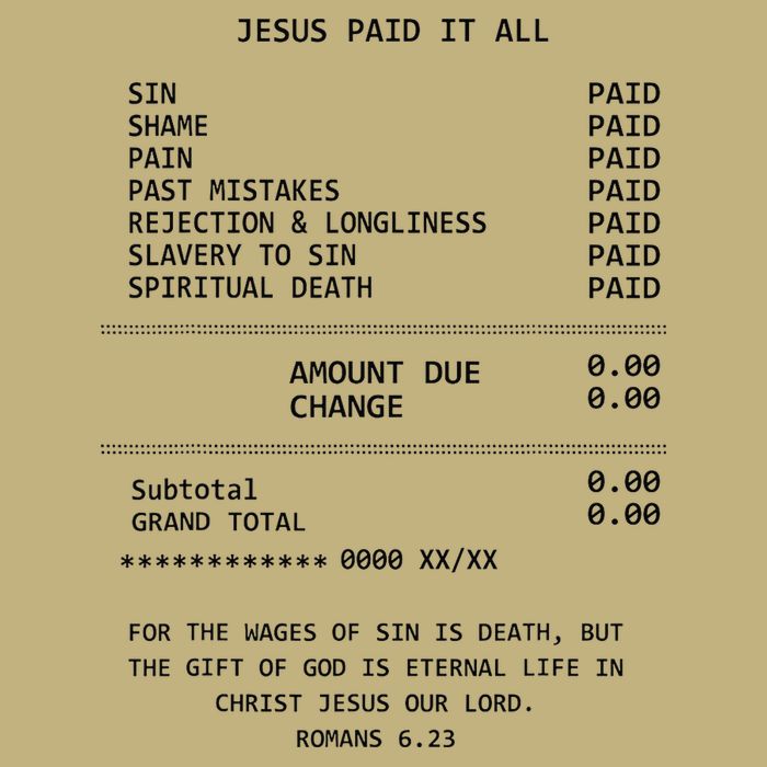Jesus Paid-It All Christianity Christian Bible Button