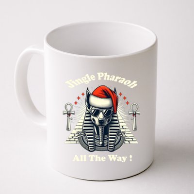 Jingle Pharaoh All The Way! Anubis In Santa Hat Gift Coffee Mug