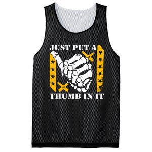 Just Put A Thumb In It Mesh Reversible Basketball Jersey Tank