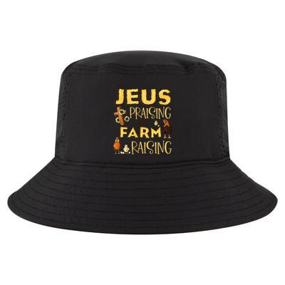 Jesus Praising And Farm Raising Chicken Farmer Cool Comfort Performance Bucket Hat