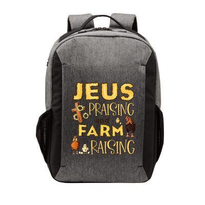 Jesus Praising And Farm Raising Chicken Farmer Vector Backpack