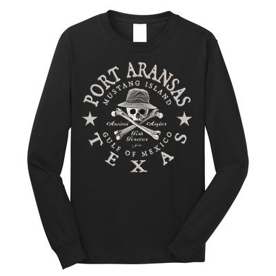 JCombs Port Aransas Texas Ancient Angler Fishing Long Sleeve Shirt