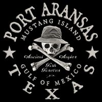 JCombs Port Aransas Texas Ancient Angler Fishing Button