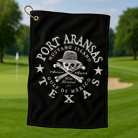 JCombs Port Aransas Texas Ancient Angler Fishing Golf Towel
