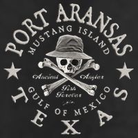 JCombs Port Aransas Texas Ancient Angler Fishing Golf Towel