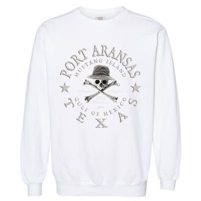 JCombs Port Aransas Texas Ancient Angler Fishing Garment-Dyed Sweatshirt