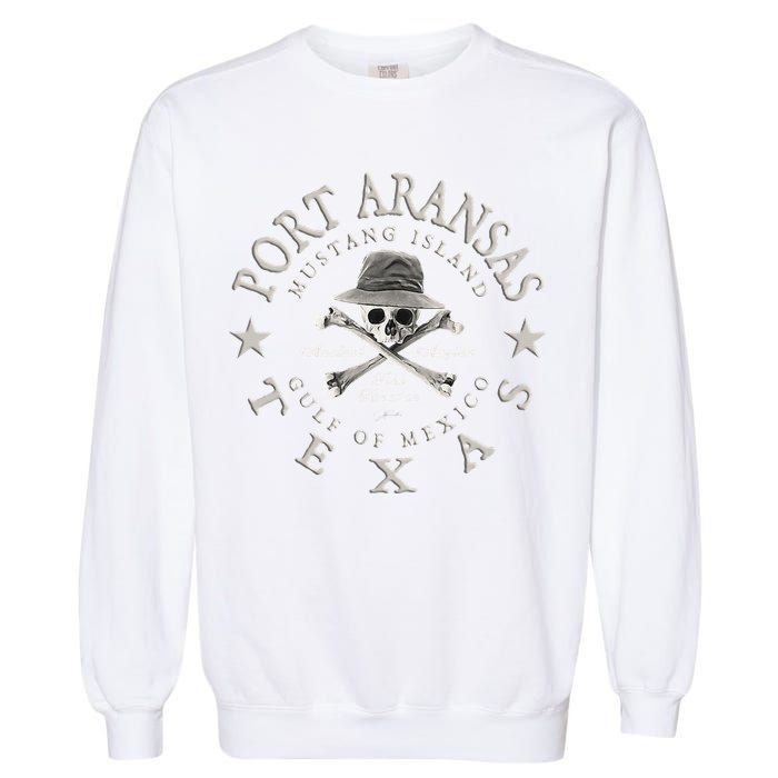 JCombs Port Aransas Texas Ancient Angler Fishing Garment-Dyed Sweatshirt